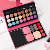 33 Colors Makeup Set with Mirror  (Eye Shadow,Powder, Blush,Lipstick ) for Beginners