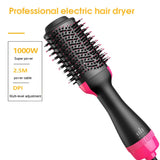 Hair Dryer Brush Volumizer - 4 in 1 Hot Air Styler for Drying, Straightening, Curling and Volumizing Hair -60mm Oval Barrel