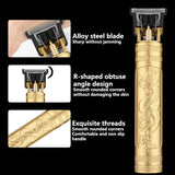 Fannas Hair Clippers for Men, Professional Hair Trimmer Barber Cordless Zero Gapped Hair Clippers with LCD Display, Mens Gifts Beard Trimmer T Liners Shavers Edgers Clipper for Hair Cutting - Gold