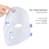 Rechargeable 7 Colors LED Face Mask Light Therapy, Led Face Mask Light Therapy At Home, Blue Red Light Therapy Mask for Face, Facial Devices