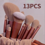 HEONYIRRY 13pcs Makeup Brushes Cosmetic Full Set 3 Colors Soft Hair Female Make Up Tools Foundation Brush Eyeshadow Complete Kit