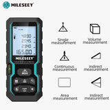 MILESEEY S6 Laser Tape Measure 40M 60M 80M 100M Laser Rangefinder IP54 Electronic Ruler Useful Measurement Tool Laser Measure Device, 229ft Digital Laser Tape Measure with Upgrade Electronic Angle Sensor, ±2mm Accuracy