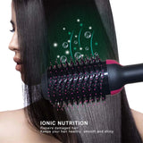 Hair Dryer Brush Volumizer - 4 in 1 Hot Air Styler for Drying, Straightening, Curling and Volumizing Hair -60mm Oval Barrel