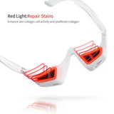 Under Eyes Red Light Therapy Massager Glasses, Micro current Eye face led red light Beauty Device under Eye Massager Eyes Bag Remover for Reduce Dark Circles Puffiness Wrinkles Relax Eye Strain