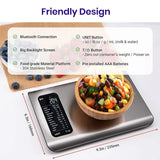 ETEKCITY Weight Loss Scale, Food Kitchen Scale, Digital Grams and Ounces for Weight Loss With Smart Nutrition App, 19 Facts Tracking, Baking, Cooking, Greater Goods Nutrition Scale, Food Grade Glass, Calorie Counting Scale, Meal Prep Scale