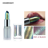 CHARMACY Magicolor Star Glow Lipstick, Metallic Shimmer Lipstick, Moisturizing Long Lasting Lip Balm, Temperature Color Change Smooth Lip Stain Makeup for Women, MIDSUMMER FRUIT