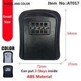 Key Keeper Combination Lock Wall Mounted Waterproof 4 Digits Passwords 5 Keys Storage Box Easy to Fix Home Or Office