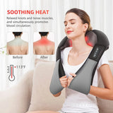 Shiatsu Neck and Back Massager with Soothing Heat, Nekteck Electric Deep Tissue 3D Kneading Massage Pillow for Shoulder, Leg, Body Muscle Pain Relief, Home, Office, and Car Use