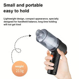 Car wireless mini high-power car vacuum cleaner, blow dryer, suction and blowing dual-purpose pet hair cleaner