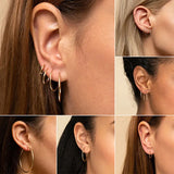 Stainless Steel Simple Classic Round Circle Hoop Earrings For Women Men Punk