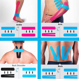 Waterproof Elastic Athletic Muscle Pain Relief Joint Support  Kinesiology Tape  (20 Precut Strips)