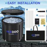 IceDOO 119 Gal Large Ice BathTub for Athletes, Ice Bathtub Portable Ice Plunge Tub,Multiple Layered Inflatable Cold Plunge Tub for Outd