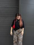 Vintage Leopard Printed Pants - 2024 Fashion High Waist Wide Leg Trouser