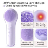 NågraCoola CLIE Facial Cleansing Brush, Cleansing, Exfoliating and Massaging, Electric Face Scrubber  Sonic Waterproof Facial Cleansing Brush for Men & Women Rechargeable Exfoliating Electric Face Scrubber Cleanser Brush