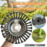 Fortuna  6/8/10 Inch Anti-Rusting Weed Brush Cutter Head Lawn Mower, Universal Unbreakable Wired Trimmer Blade, Weed Trimmer Eater Head with Adapter Kits for Moss Grass Rust RemovalDisc Garden Trimmer Heads for Weed Cutter Eater