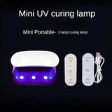 UV LED Nail Dryer Mini lamp Portable Curing Light for Gel Nail Polish ,6w(White) USB Rechargeable Quick Dry Manicure Machine Nail Art Tools