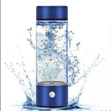 Portable Hydrogen Water Bottle Generator, Hydrogen Water Ionizer Machine Rechargeable, Hydrogen Rich Water Glass Health Cup for Home Travel 420ml