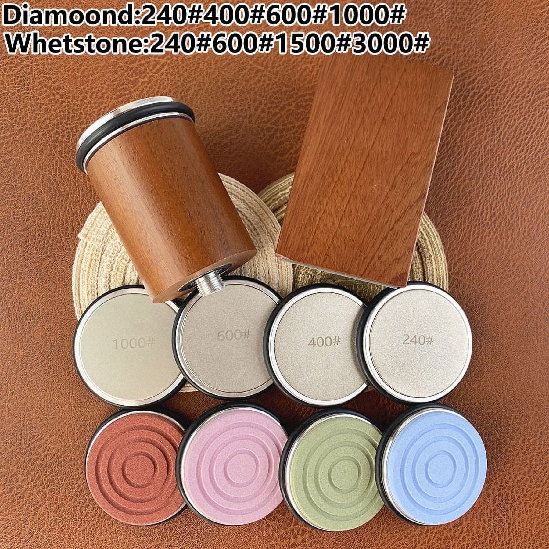 1 Set, Rolling Knife Sharpener, Fixed Angle Knife Sharpener, System Kit With Tumbler Diamond Grinding Stone, Grinding Apparatus With 15 And 20 Degrees, Kitchen Supplies