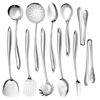 11-Piece 304 Stainless Steel Kitchen Utensil Set, Cooking Tools