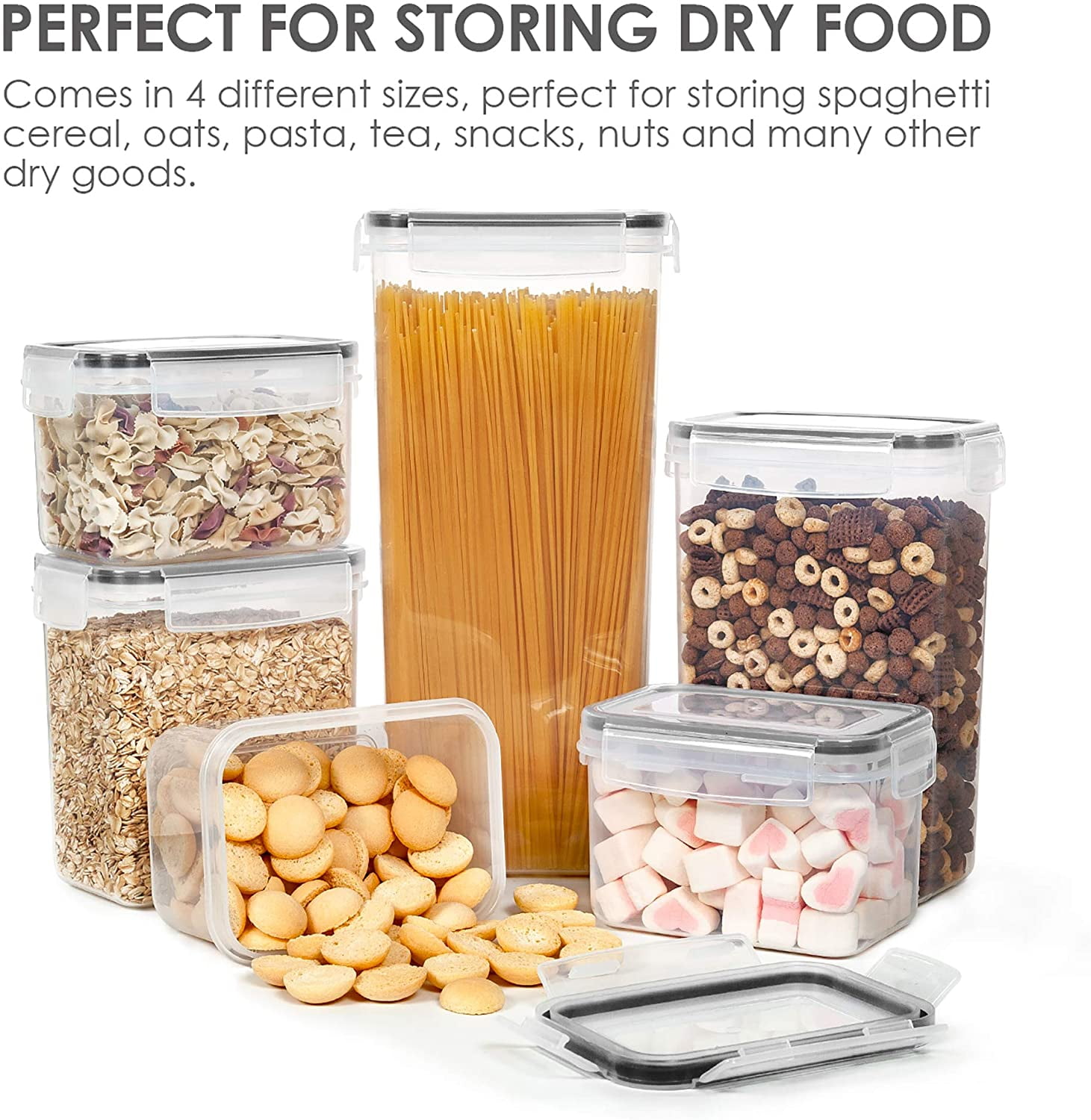 15 Packs Airtight Food Storage Containers Set with Lids, Kitchen Pantry Organization and BPA Free Plastic Canisters Include 24 Labels - Image 4