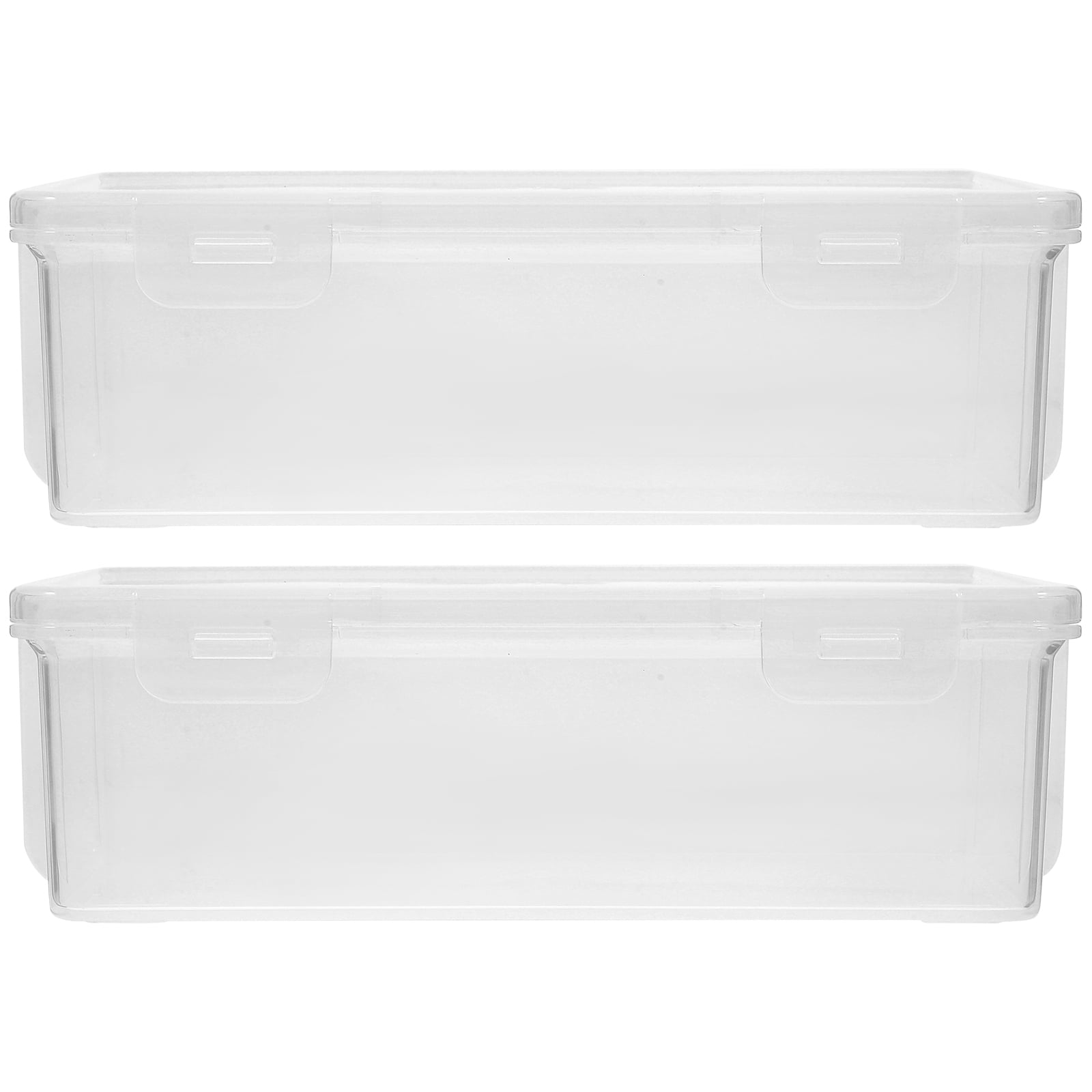 2 Pack Bread Box, Plastic Bread Container, Bread Storage Container for Kitchen Counter