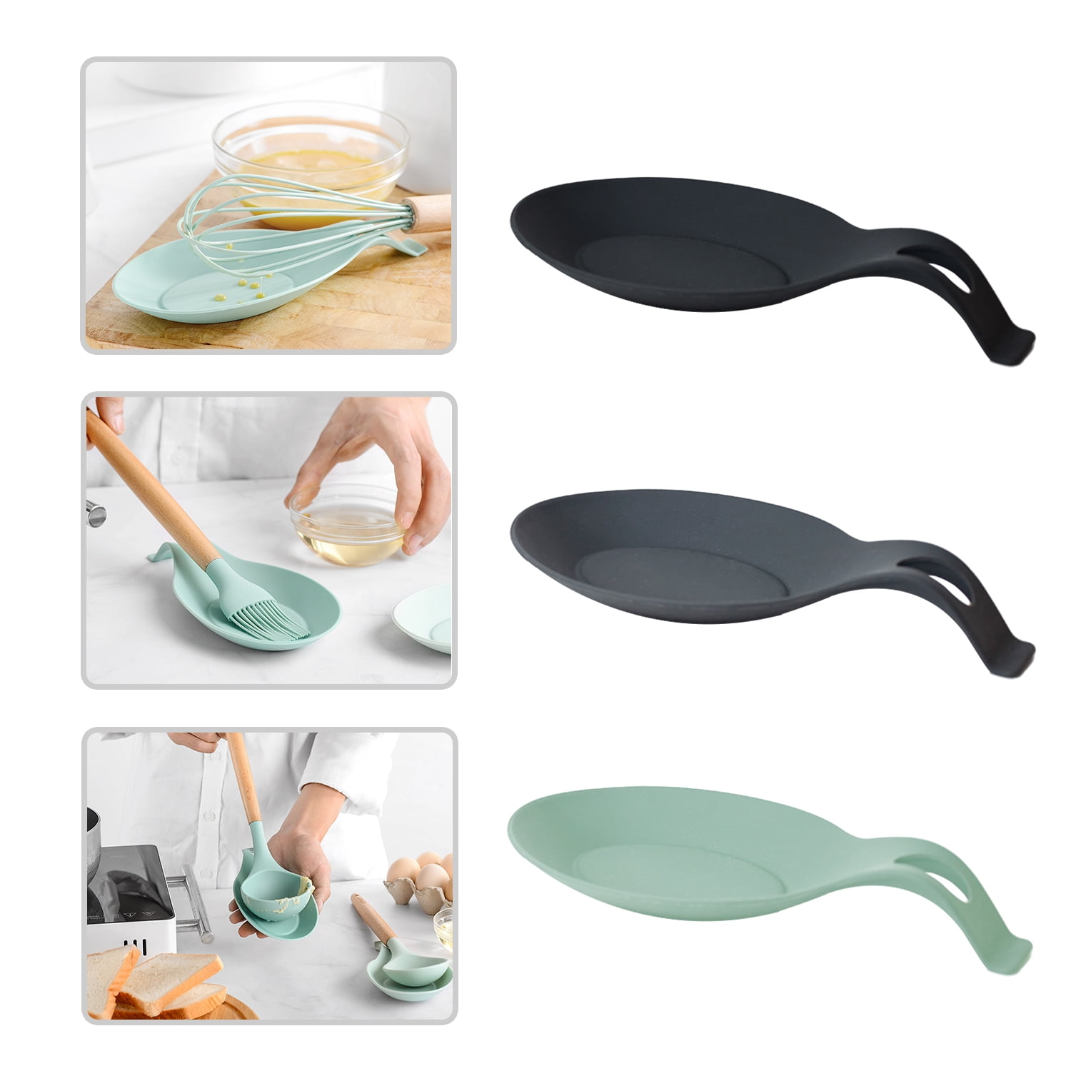 34PCS Silicone Cooking Utensils Set, 446°F Heat Resistant Wooden Handle Cooking Kitchen Utensils Spatula Set with Holder for Nonstick Cookware,Dishwasher Safe (BPA Free),Gray - Image 2