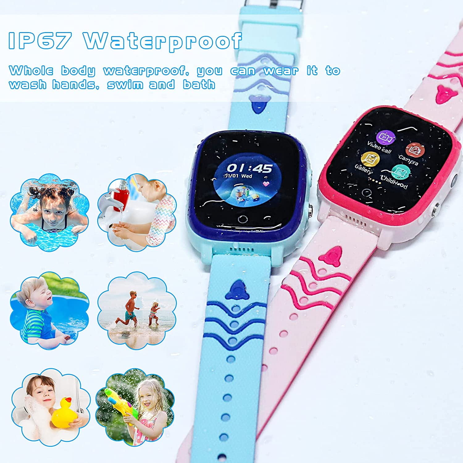 4G GPS Smart Watch, Girls Boys, IP67 Waterproof Sports Smart Watch, For Kids, With Camera WiFi Video Call Phone Call SOS Pedometer, Suitable For 3-14 Years Old - Image 4