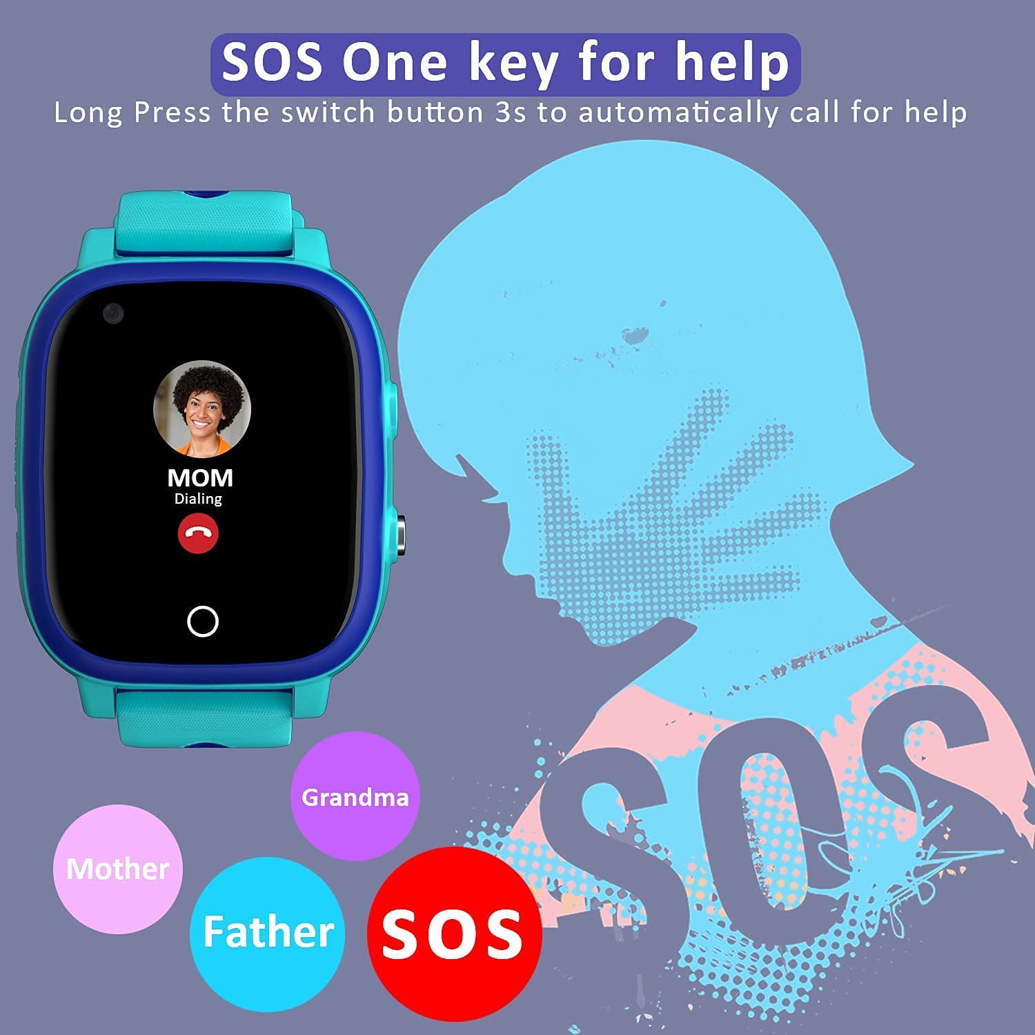 4G GPS Smart Watch, Girls Boys, IP67 Waterproof Sports Smart Watch, For Kids, With Camera WiFi Video Call Phone Call SOS Pedometer, Suitable For 3-14 Years Old - Image 3