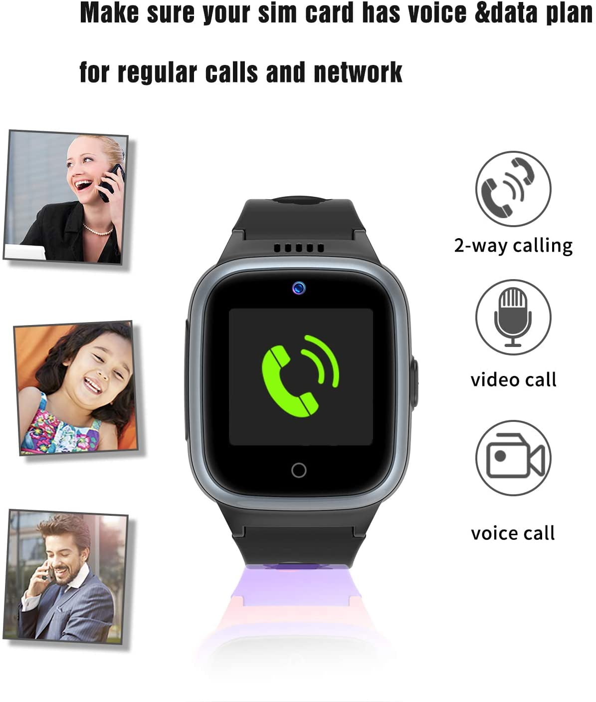 4G Smart Watch for Kids with WiFi GPS Tracker Video Chat SOS Camera Alarm Clock Anti-Lost Watch for Kids - Image 4