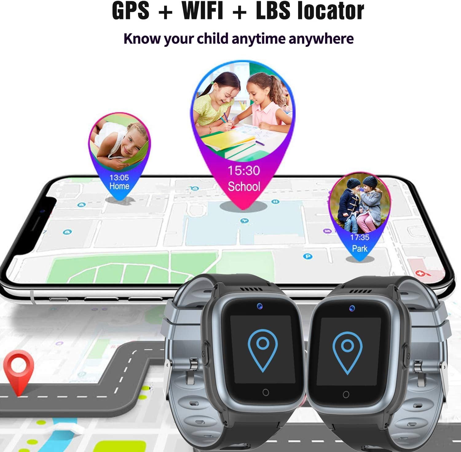 4G Smart Watch for Kids with WiFi GPS Tracker Video Chat SOS Camera Alarm Clock Anti-Lost Watch for Kids - Image 3
