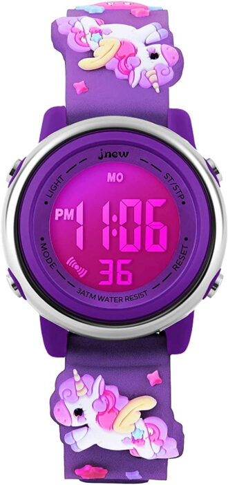 A ALPS Kids Watches 3D Cartoon Wristwatch for Girls Boys Digital Waterproof Wristwatch with 7 Color Lights Birthday Christmas Gift for Kids Ages 3-12