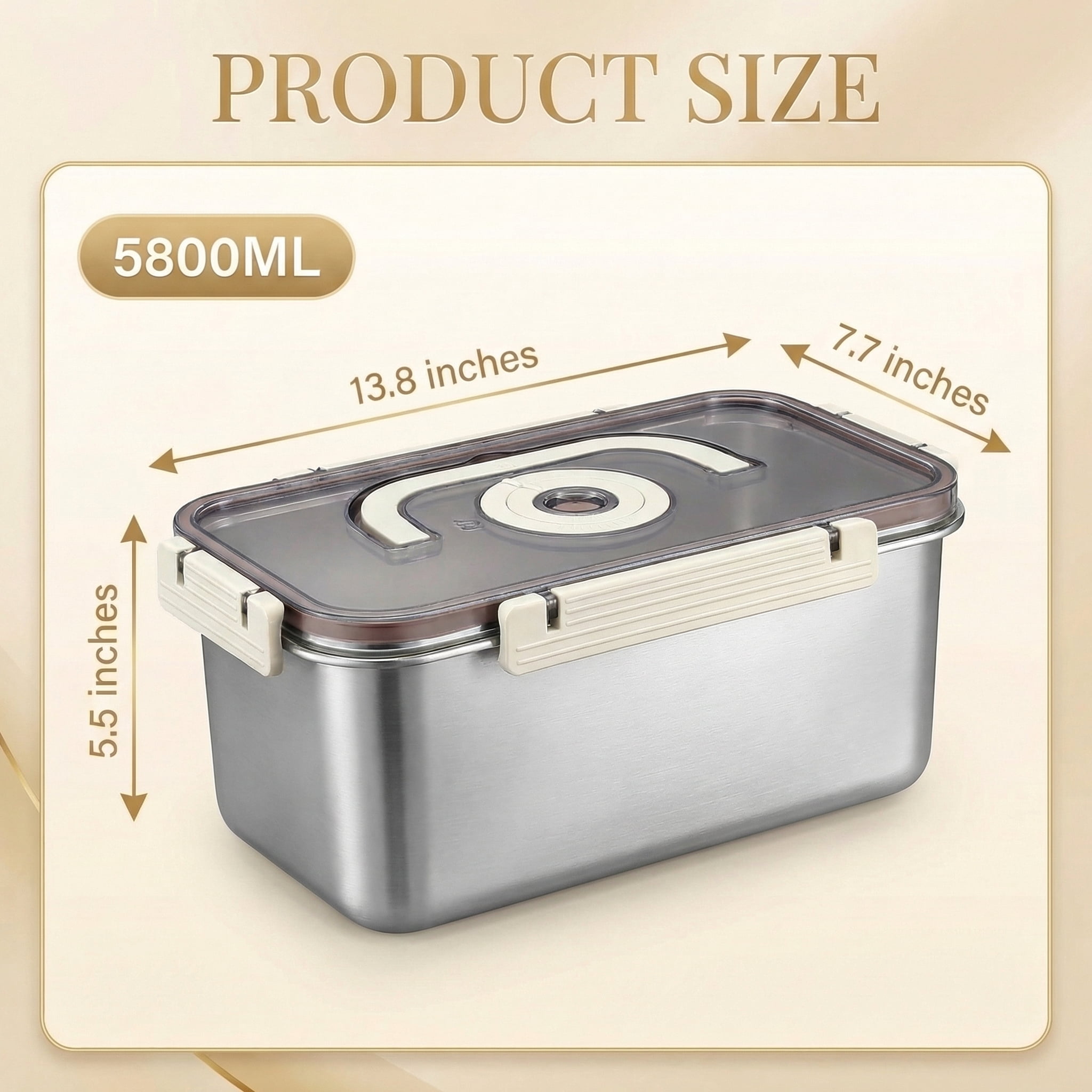 Airtight Bread Box with Time Recording Function, 316 Stainless Steel Container with Lid & Handle, Dishwasher Safe for Homemade Bread Loaf - Image 2