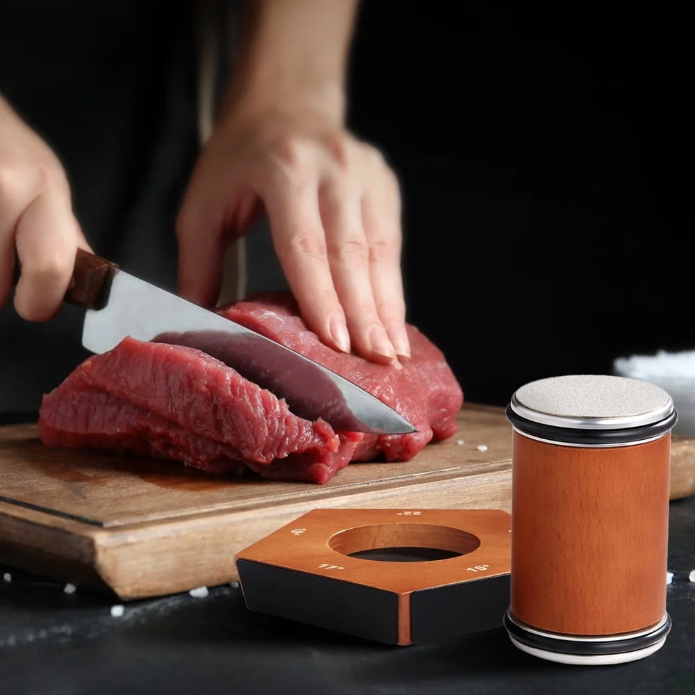 Akatsuki Rolling Knife Sharpener Kit 15°-22°Diamond #1000/#400 Tumbler Sharpening Stone for Kitchen Knife,with Finger Guard and Glove - Image 4