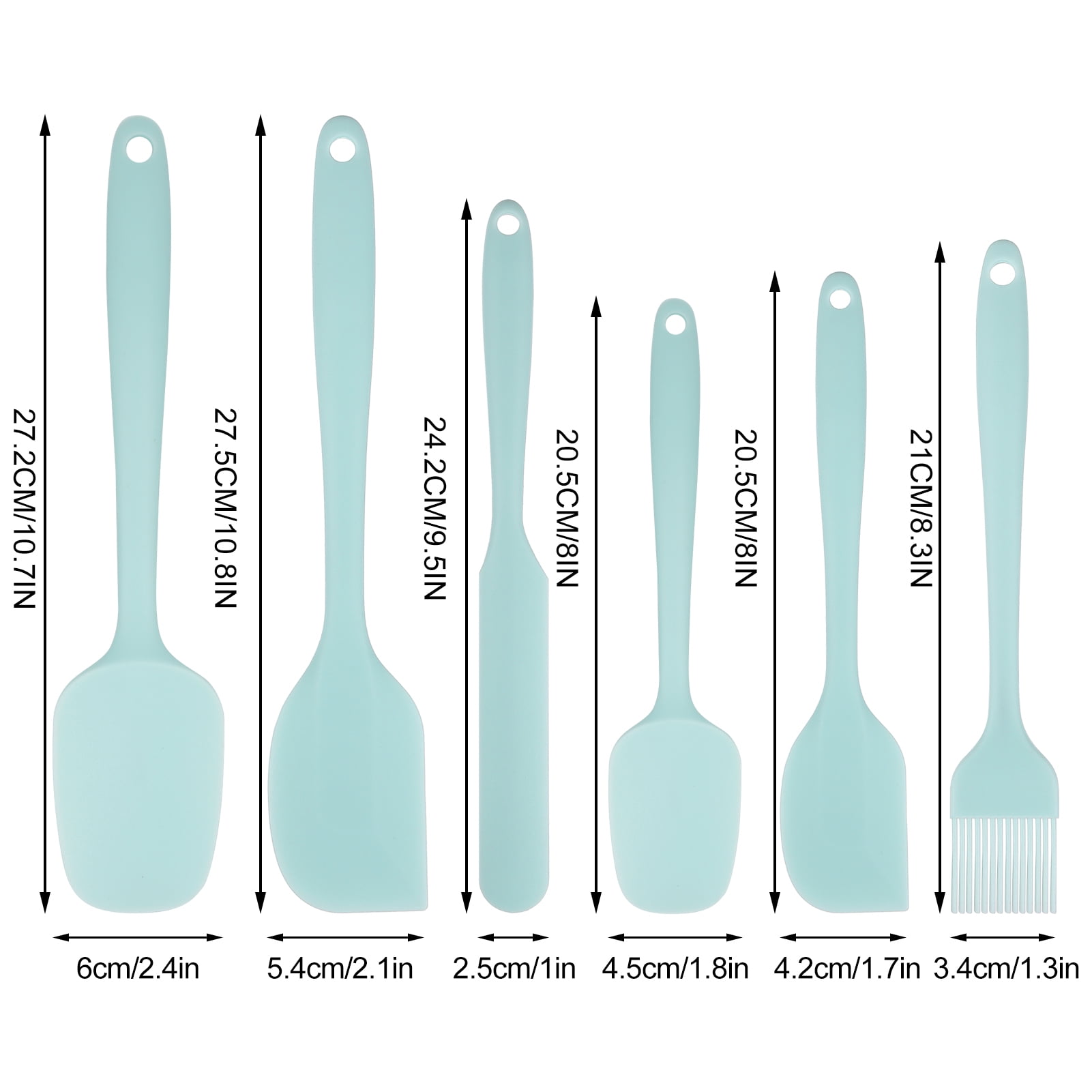 AOWOO Silicone Spatula Set of 6, Food Grade Rubber Spatulas and Cooking Utensils, Heat-Resistant Kitchen Non Stick Utensils for Cooking, Baking, Mixing, Scraping, BPA-Free, Dishwasher Safe - Image 3