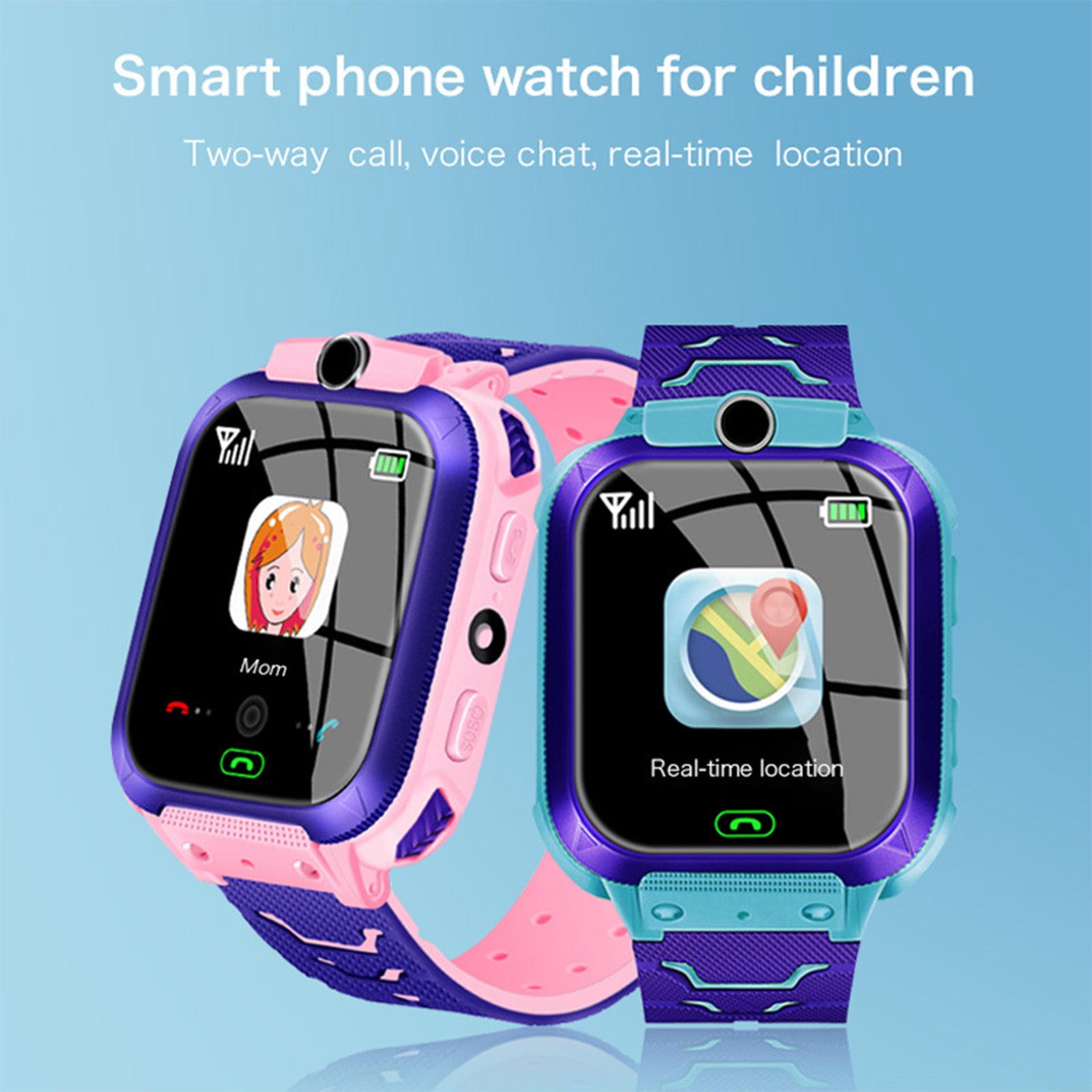 Apmemiss Christmas Gifts for Kids Clearance Children's Electronic Watch Girls Boys Birthday 3 4 5 6 7 8 9 Year Olds Screen Toddler Sports Smart Watch With Camera HD Calling Two Colors - Image 4