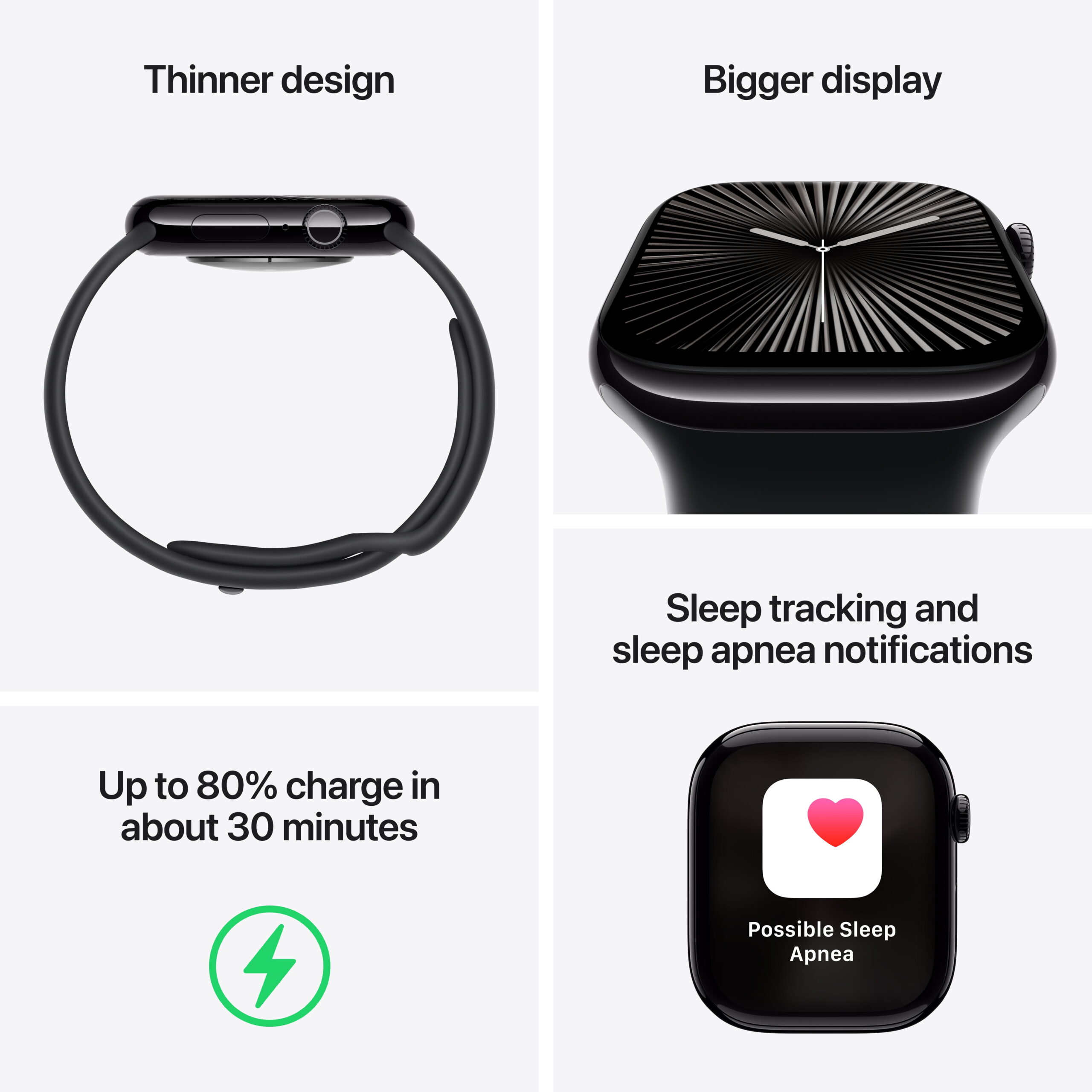 Apple Watch Series 10 Aluminum 46mm A3003 (GPS Only), iOS,Silver, 1, 1, 1 - Image 5