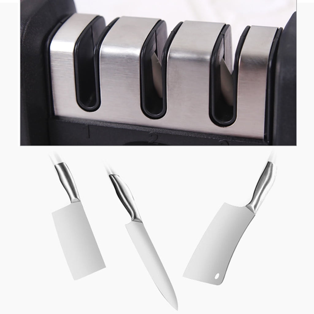 Ausyst Kitchen Gadgets Sharpener Kitchen for Straight and Serrated Knives 3 Stage with Diomand Abrasive Clearance - Image 3
