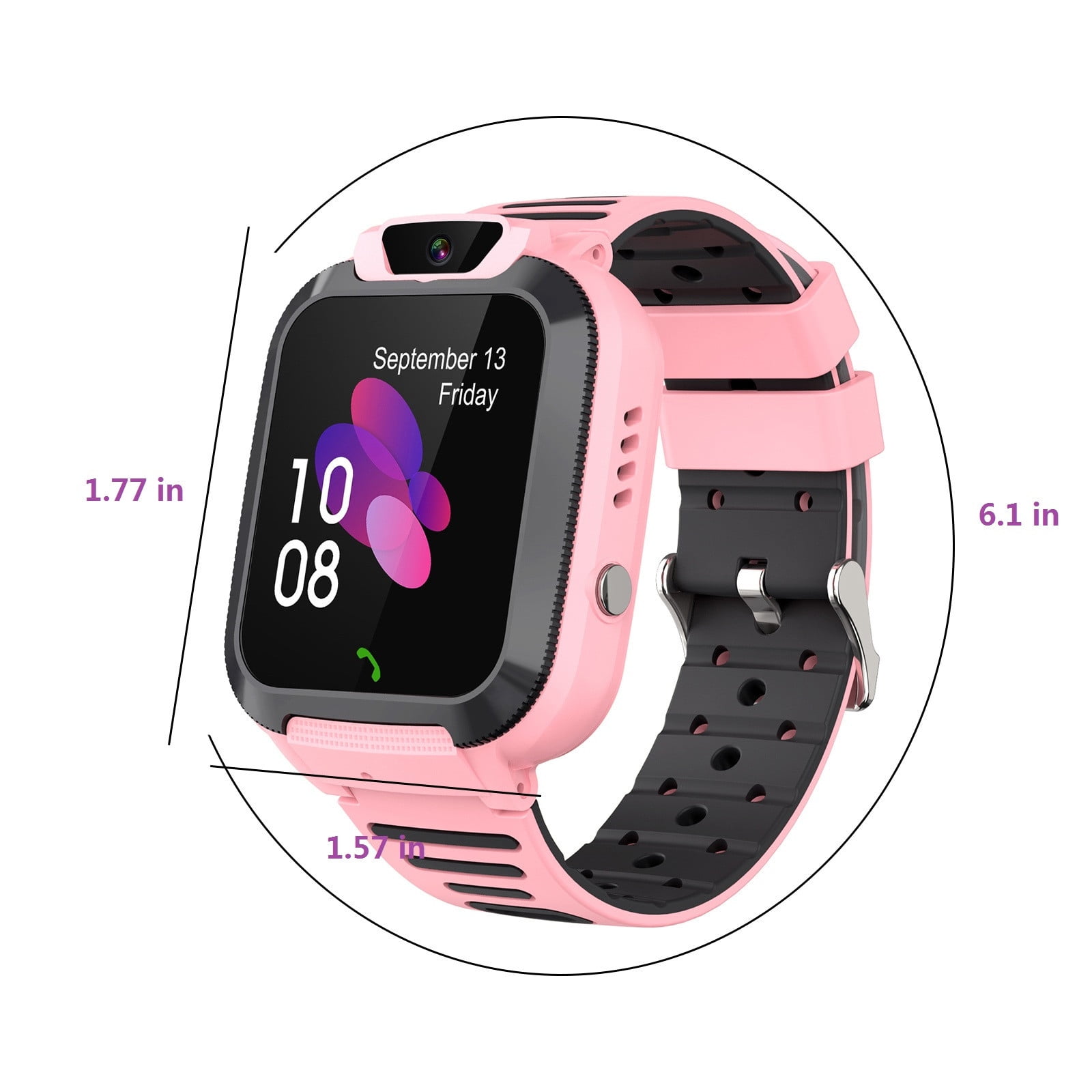 Bdday Kids Smart Watch For Boys Girls Ages 3-12 With Games Video Camera Music Player Call 12/24 Hour Clock Flashlight Calculator HD Touchscreen - Image 3