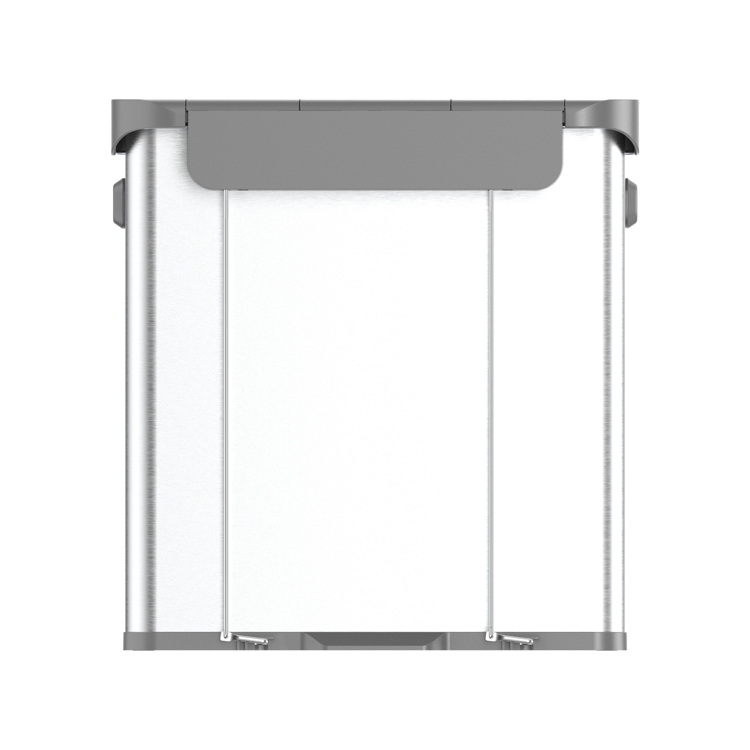 Better Homes & Gardens Kitchen Trash Can, 18 Gallon Stainless Steel Recycle Step Garbage Bin with Dual Compartment Lid, Silver - Image 5