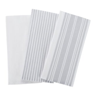 Better Homes & Gardens Soft Silver Cotton Woven Dual-Purpose Oversized Kitchen Towels 3 Pack