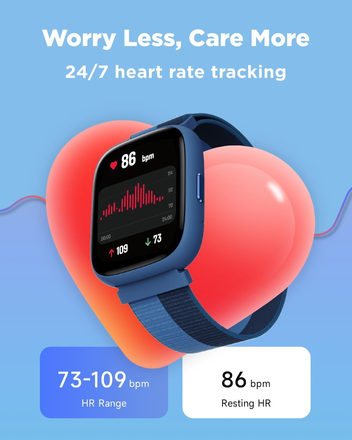 BIGGERFIVE Smart Watch for Kids, 1.8" Fitness Tracker Watch Pedometer, Sleep Monitor, IP68 Waterproof, Calorie Step Counter, Puzzle Game with/Without APP for Girls Teens 5-16, - Image 5