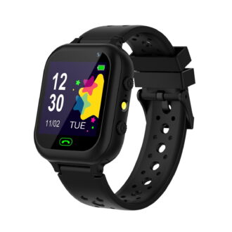 Blasgw Kids Smart Watch For Boys Girls Ages 3-12 With Games Video Camera Music Player Call 12/24 Hour Clock Flashlight Calculator HD Touchscreen Black