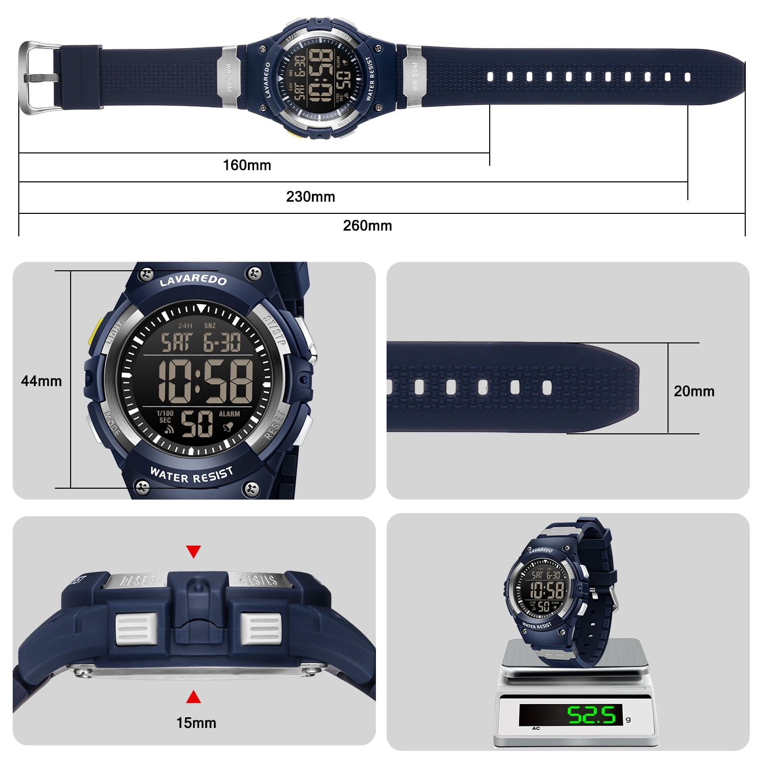 Bomieux Kids Watch Digital Watch for Boys Multifunctional Sports Watch with EL-Backlight, Stopwatch,Alarm,Date,Week,Silicone Strap Waterproof Watches Gift for Boys Girls - Image 3