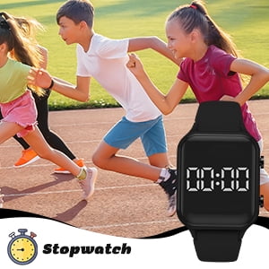 Bomieux Kids Watches Digital Outdoor Sport Watch with Pedometer Stopwatch Vibration Alarm Watch for Boys Girls Birthday Gifts for Kids - Image 3