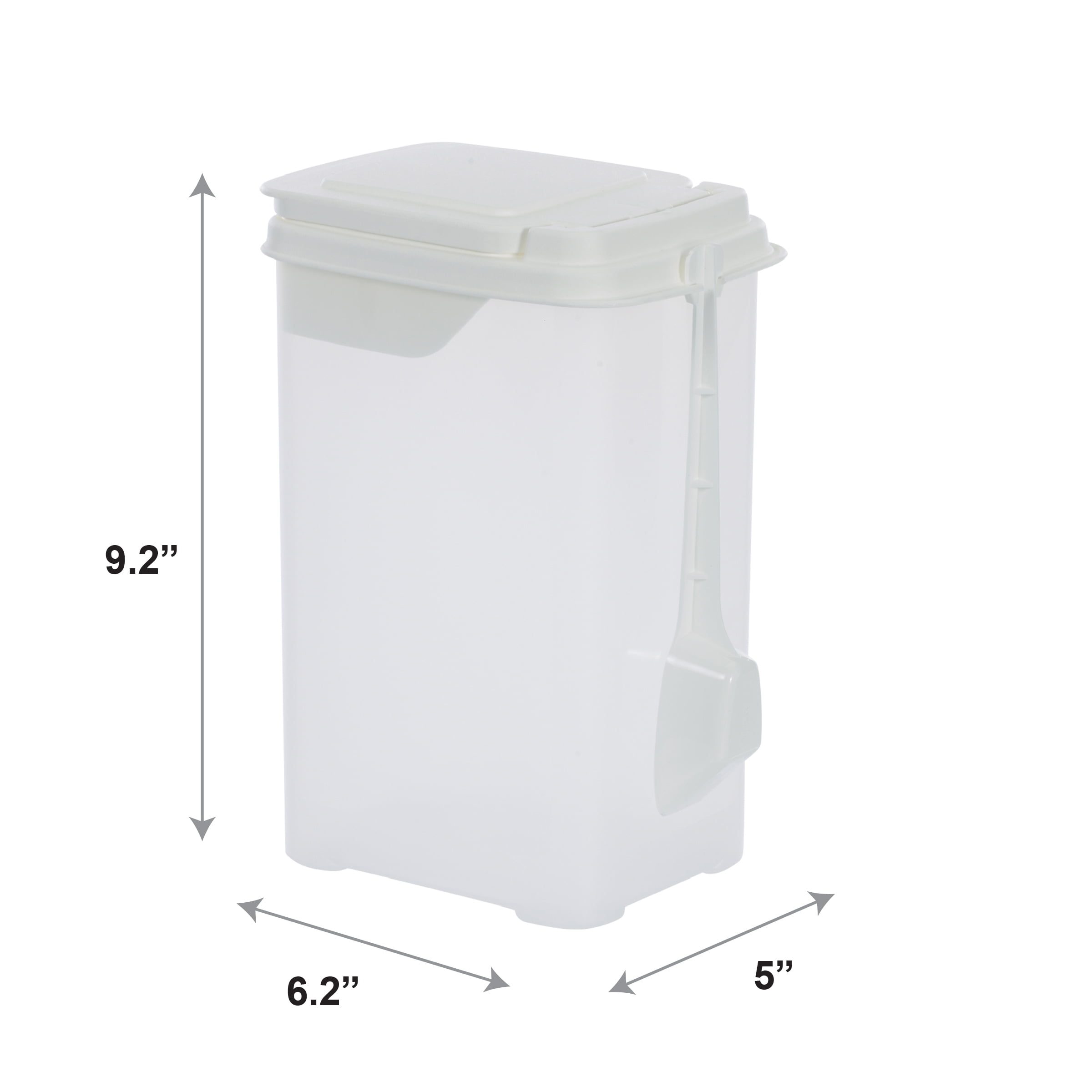 Buddeez 3.25 Quart Plastic Flour Containers with Scoops, Set of 2 - Image 5