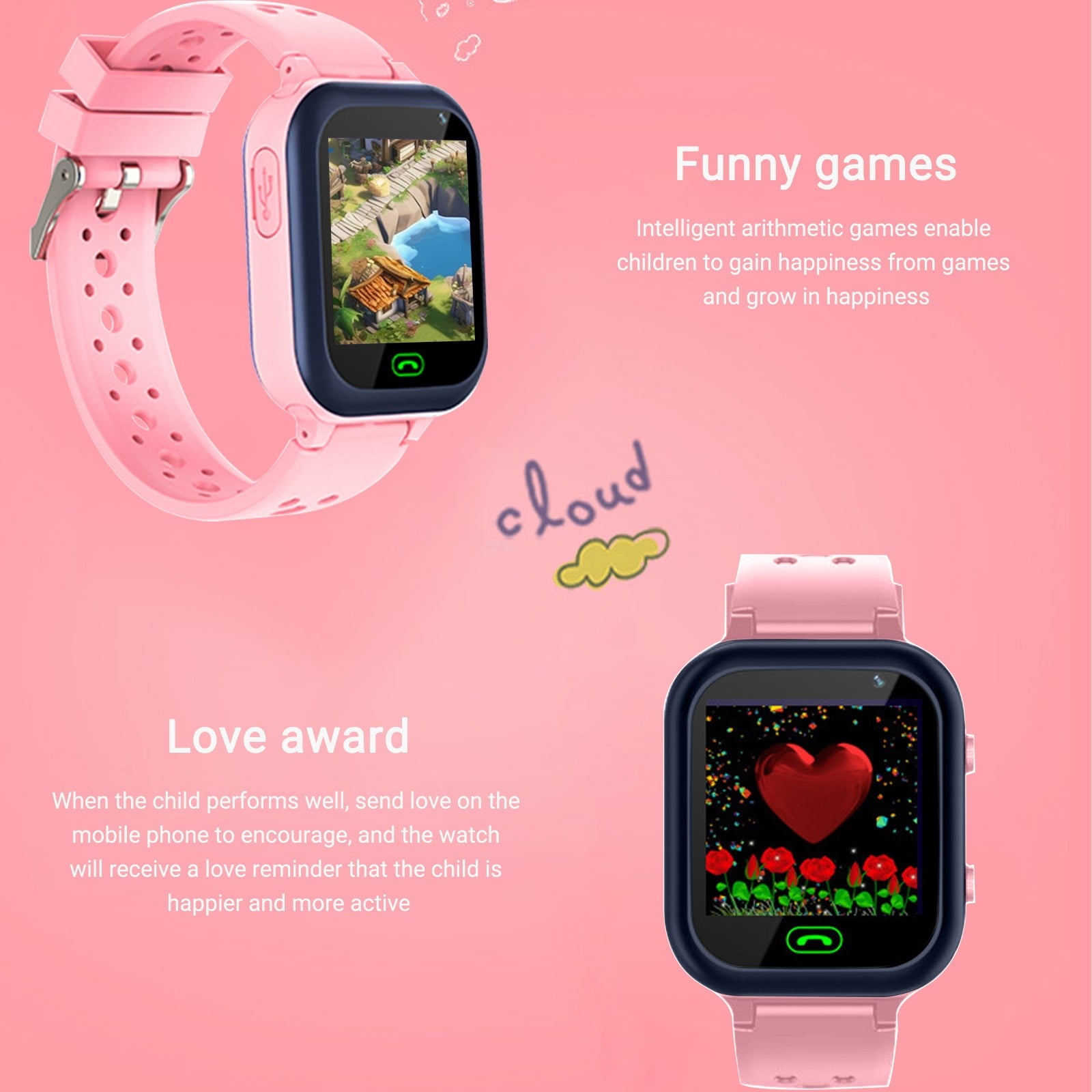 Kids Watch Kids Watch For Boys Girls 3-12 With Games Video Camera Player Call 12/24 Hour Clock Flashlight Calculator Touchscreen - Image 4