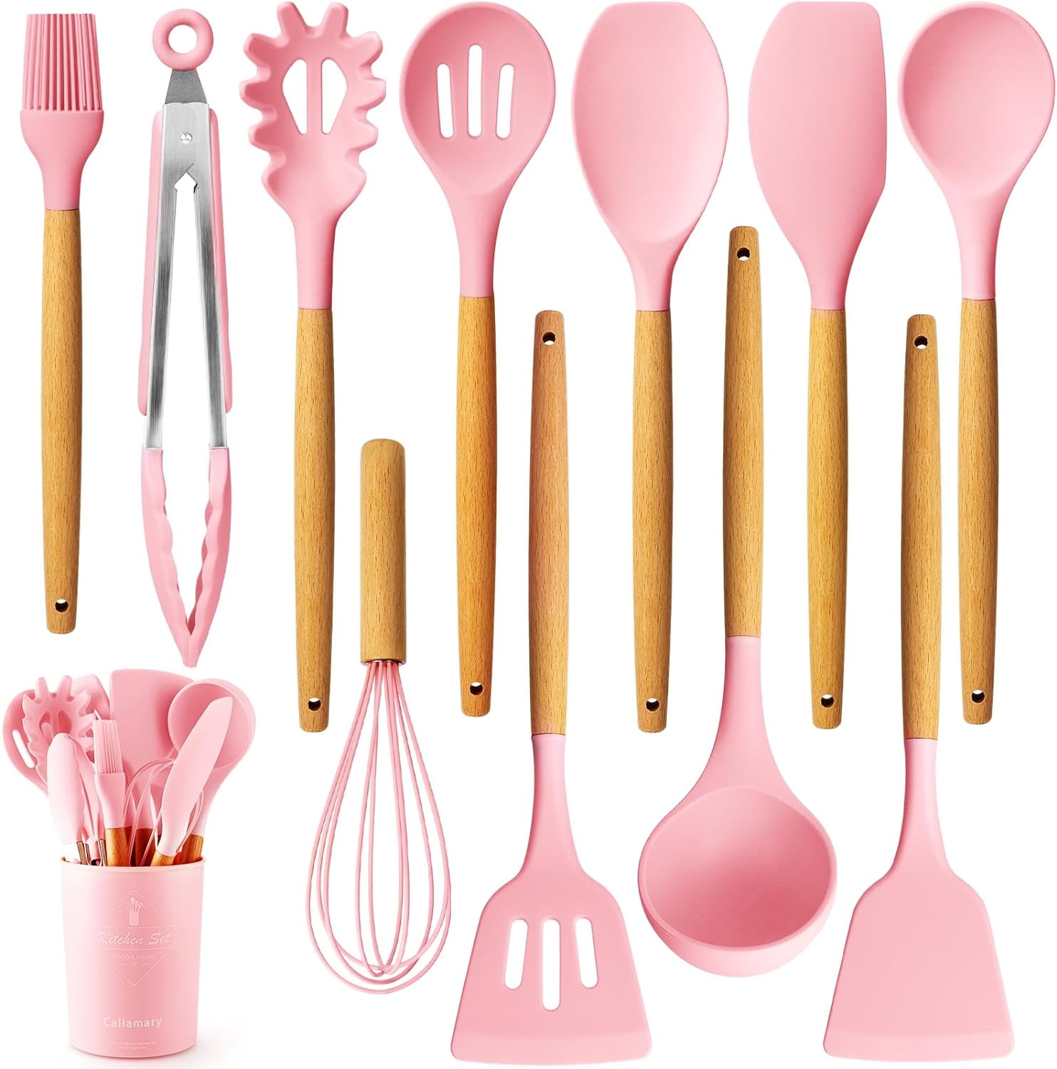 Caliamary Silicone Kitchen Utensil Set, 11 pcs