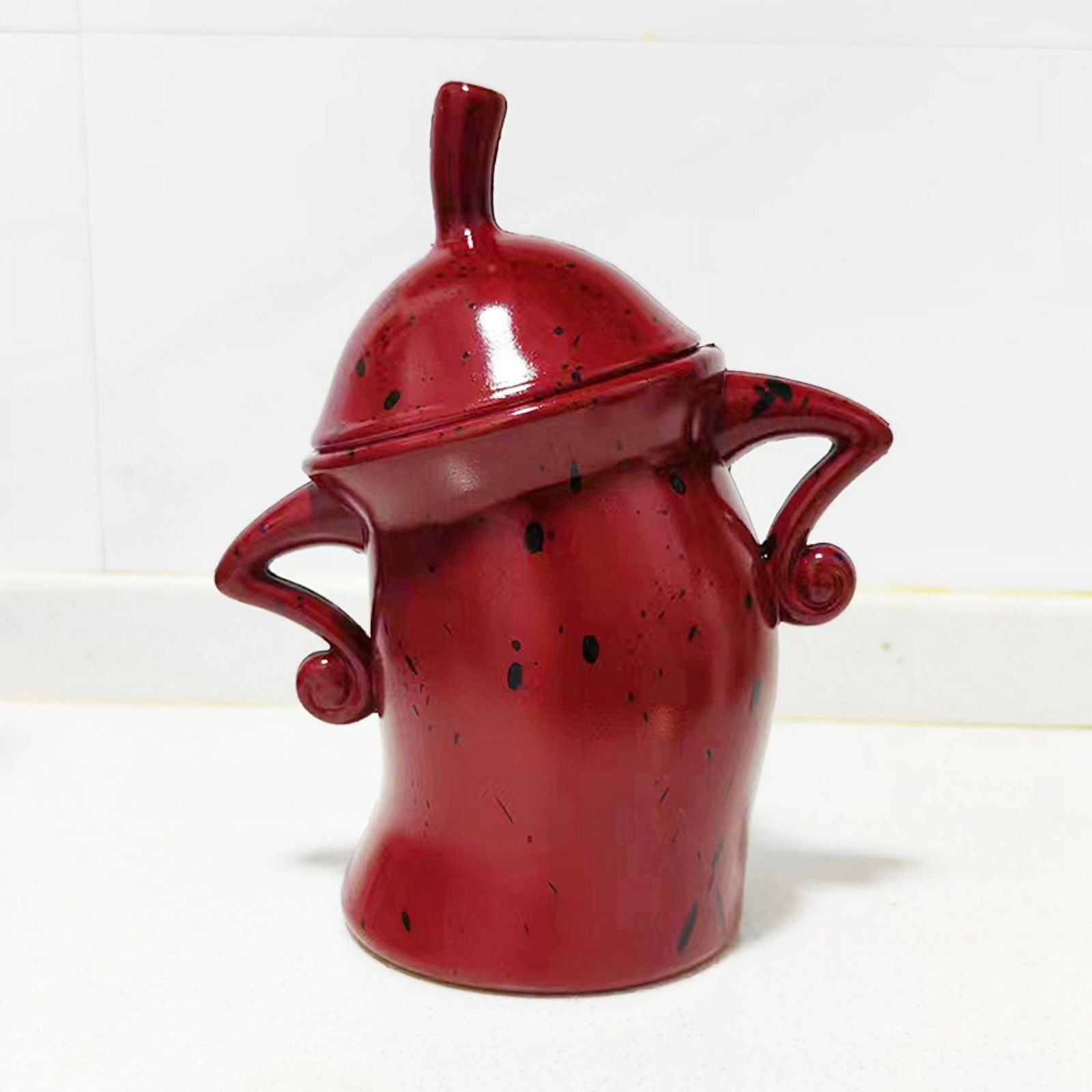 Canister with Attitude,Fun Airtight Kitchen Storage Canisters,Cute Food Storage Tank with Airtight Lid Red - Image 2