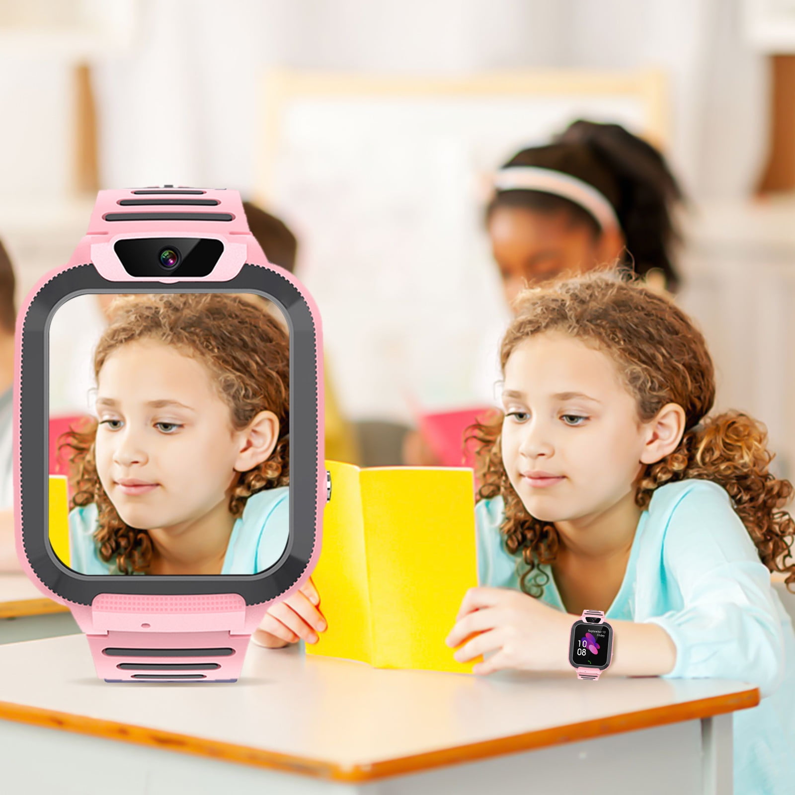 MAUXDA Kids Smart Watch For Boys Girls Ages 3-12 With Games Video Camera Music Player Call 12/24 Hour Clock Flashlight Calculator HD Touchscreen