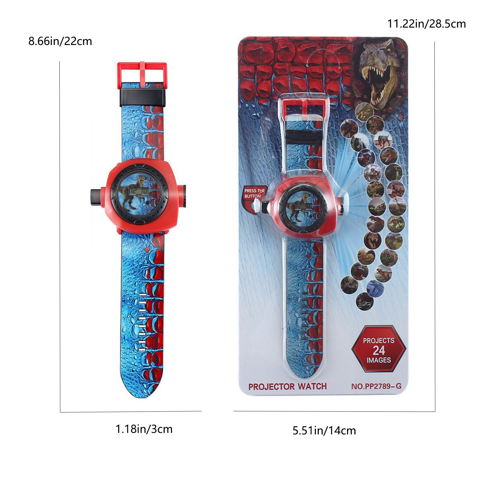 ChicYu 24 Dinosaur Images LED Light Up Projection Watch for Kids Electronic Toy with Glowing for Boys Girls Enhances Visual Stimulation - Image 4